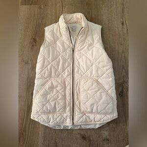 J. Crew Ivory Quilted Vest